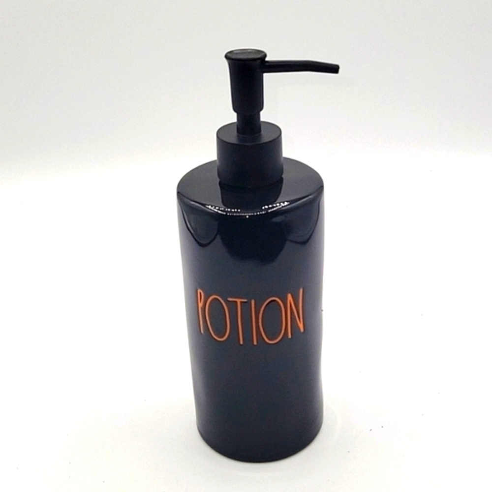 RAE DUNN Soap Dispenser Potion in Orange Black Dispenser 🎃